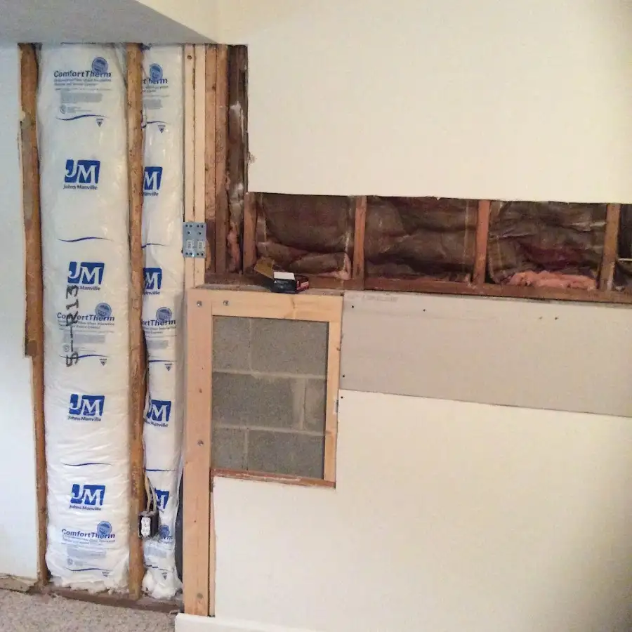 Wall insulation replacement during Contents Cleaning & Restoration in Millville